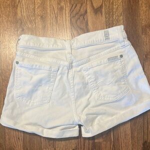 7 For All Mankind Women's White Denim Shorts Size 25
